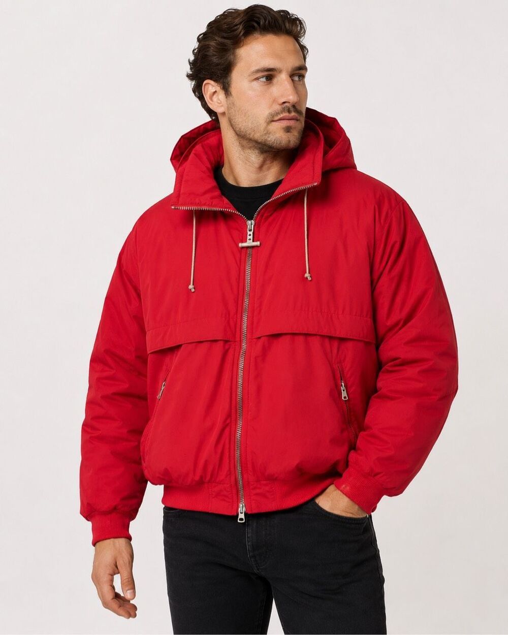 Mighty Mac Red VTG Norsac Goose Down Jacket Coat Size 42